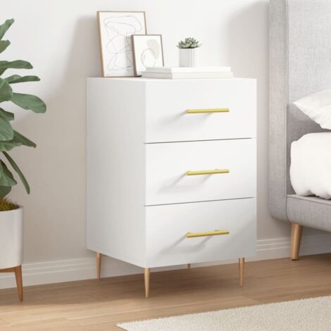 Bedside Cabinet White 40x40x66 cm Engineered Wood vidaXL