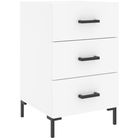 Bedside Cabinet White 40x40x66 cm Engineered Wood vidaXL