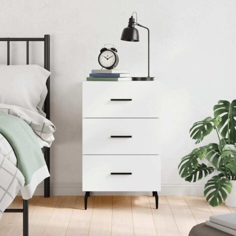 Bedside Cabinet White 40x40x66 cm Engineered Wood vidaXL
