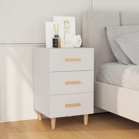 Bedside Cabinet White 40x40x66 cm Engineered Wood vidaXL