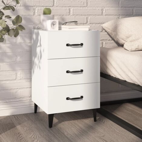 Bedside Cabinet White 40x40x66 cm Engineered Wood vidaXL