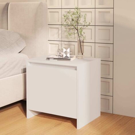 Bedside Cabinet White 45x34x44.5 cm Engineered Wood vidaXL