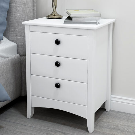 Bedside Cabinet White Chest of Drawers Bedroom Bedside Table