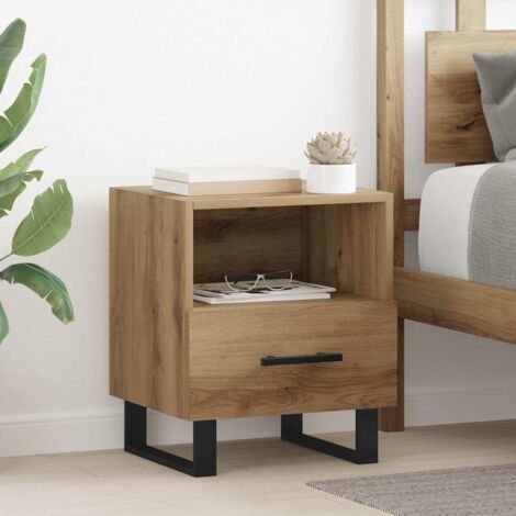 Bedside Cabinet with Drawer 2 pcs Artisan Oak 40 x 35 x 47.5 cm vidaXL
