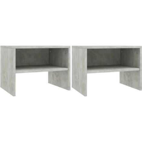 Bedside Cabinets 2 pcs Concrete Grey 40x30x30 cm Engineered Wood vidaXL