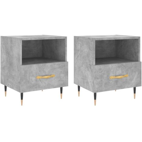 Bedside Cabinets 2 pcs Concrete Grey 40x35x47.5 cm Engineered Wood vidaXL