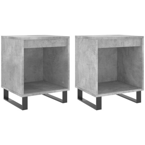 Bedside Cabinets 2 pcs Concrete Grey 40x35x50 cm Engineered Wood vidaXL
