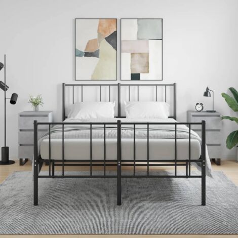 Bedside Cabinets 2 pcs Concrete Grey 40x35x69 cm Engineered Wood vidaXL