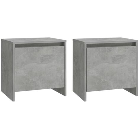 Bedside Cabinets 2 pcs Concrete Grey 45x34x44.5 cm Engineered Wood vidaXL