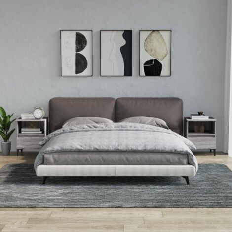 Bedside Cabinets 2 pcs Grey Sonoma 40x35x50 cm vidaXL