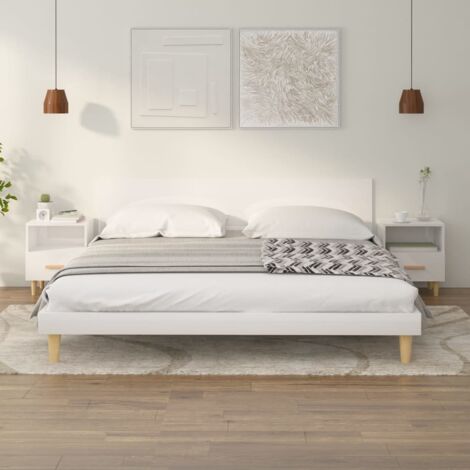 Bedside Cabinets 2 pcs High Gloss White 40x35x47 cm vidaXL