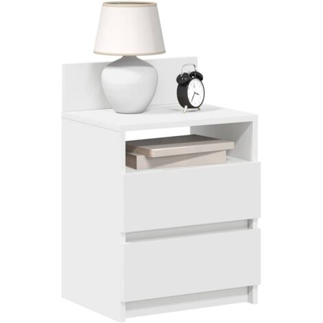 Bedside Cabinets 2 pcs with 2 Drawers White 40x33x60 cm vidaXL
