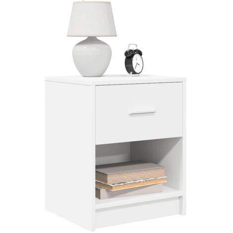 Bedside Cabinets 2 pcs with Drawer White 40x34x50 cm vidaXL
