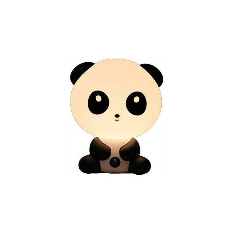 Bedside lamp, for children, led, table decoration, eu standardized, plastic, white, Panda Kongfu