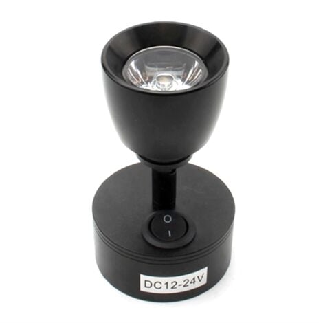 Bedside Spotlight RV Light Reading Lamp for RVs, Boats, Etc(Black)
