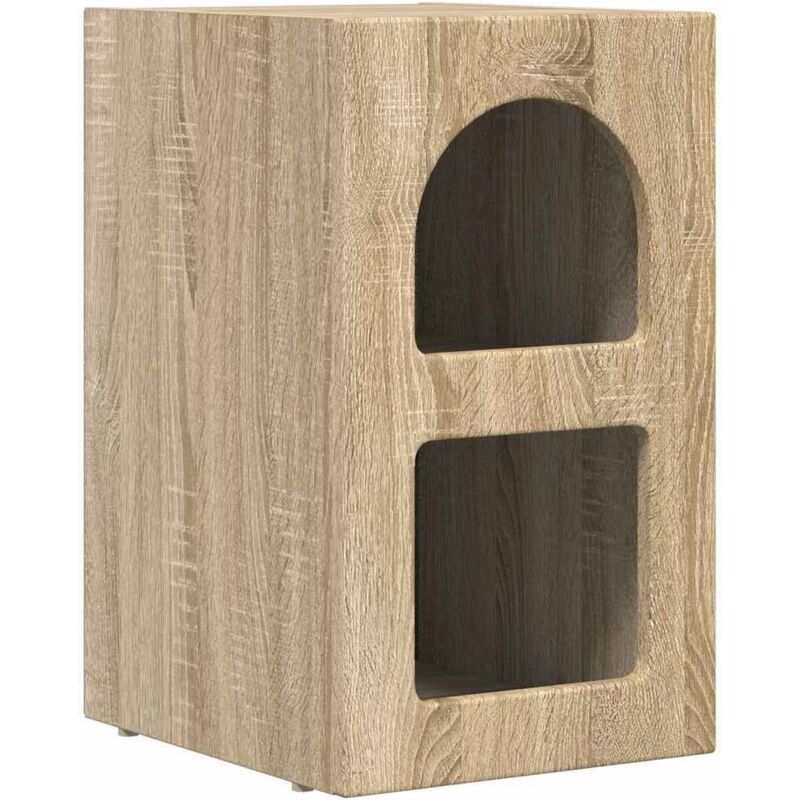 Bedside Table Sonoma Oak 29.5 X 33.5 X 50 Cm Engineered Wood Vidaxl