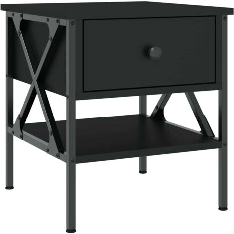Bedside Table Black 40x42x45 cm Engineered Wood vidaXL