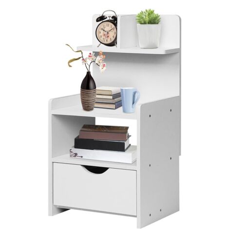 Bedside Table Drawer 60x32.5x25.5cm Cabinet Bedroom Furniture Storage Nightstand Shelf for Bedroom Living Room Hallway Bathroom