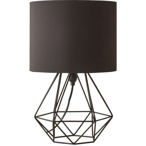 Bedside Table Lamp 40Cm Geometric Wire Lights Copper Chrome Black