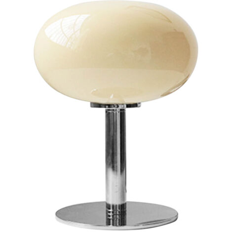 Bedside Table Lamp Iron Base Cute Shape Simple Modern Elegant Nightstand Lamp for Home USB Button Switch Beige