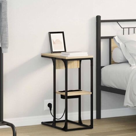 Bedside Table Sonoma oak 41.5 x 26 x 60.5 cm Engineered wood vidaXL