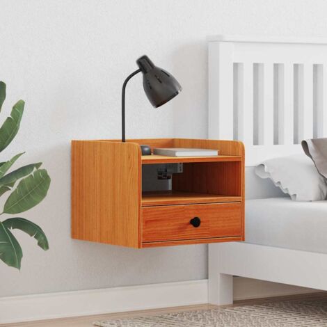 Bedside Table Wax brown 38 x 36 x 29.5 cm Solid pine wood vidaXL
