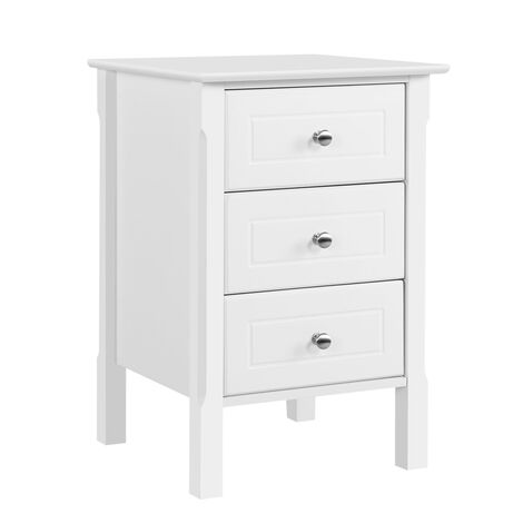 main image of "Bedside Table Wooden Nightstand with 3 Drawers, Side Table for Bedroom/Living Room/Hallway"