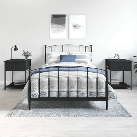 Bedside Tables 2 pcs Black 44x45x58 cm Engineered Wood vidaXL