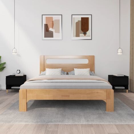 Bedside Tables 2 pcs Black 50x46x50 Engineered Wood vidaXL