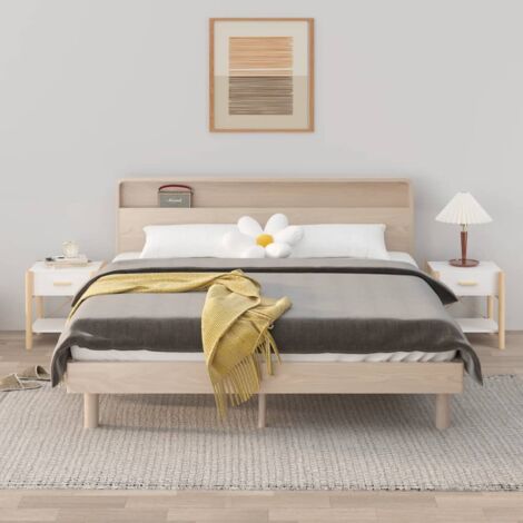 Bedside Tables 2pcs White 42x38x45 cm Engineered Wood vidaXL