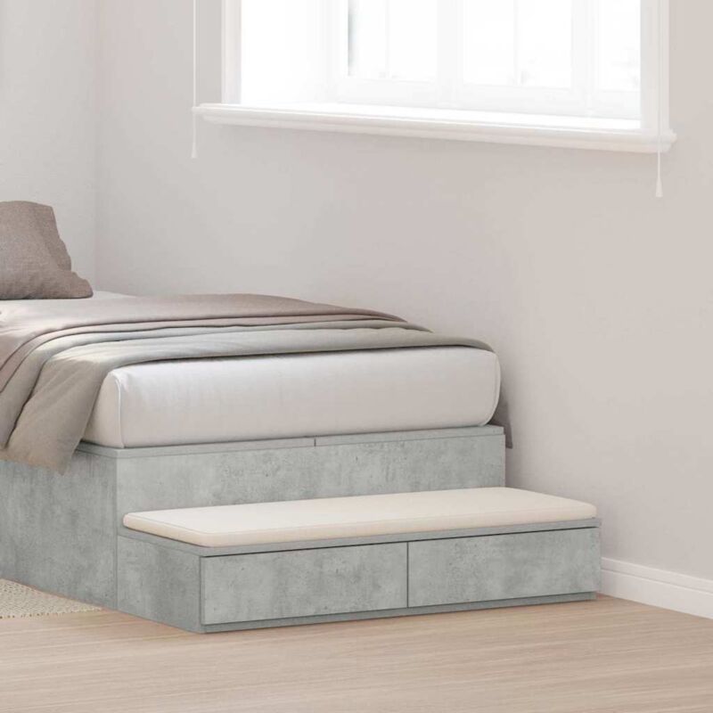 Vidaxl - Bed Drawers Concrete Grey 75 X 36.5 X 16.5 Cm Engineered Wood