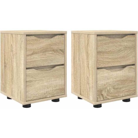 Bedside Tables with Drawer 2 pcs Sonoma Oak 30.5 x 30 x 43 cm vidaXL