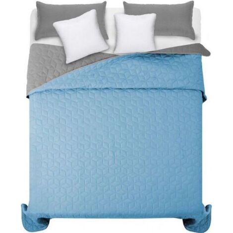 bedspread quilted Diamante L.Grey / Blue