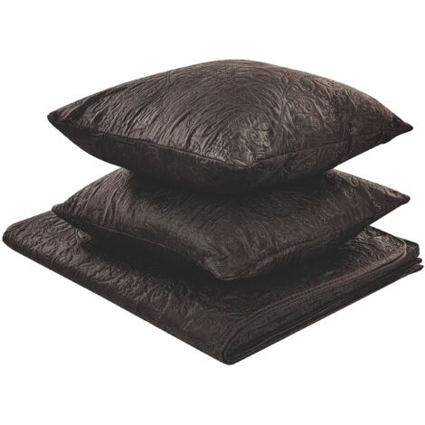 Bedspread with Cushions RAYEN 160 x 220 cm Brown