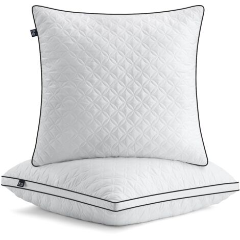 BedStory Set di 2 cuscini 80 x 80 cm, in microfibra 2 x 1500 g, traspiranti e lavabili, ideali per un sonno profondo e riposante, certificato Öko-Tex