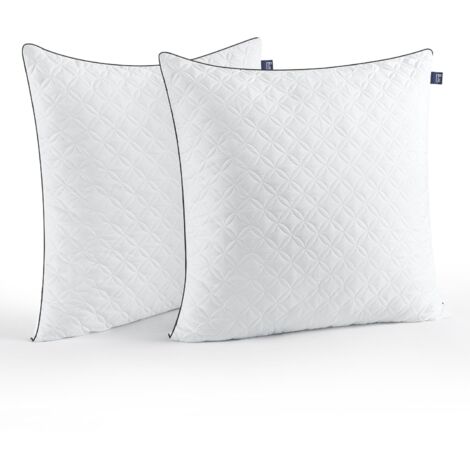 BedStory Set di 2 cuscini per cuscino, 80 x 80 cm, traspiranti, in microfibra, 2 x 1500 g, lavabili, ideali per un sonno profondo e riposante, certificato Öko-Tex
