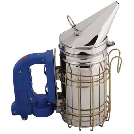 Bee Hive Fumoir électrique rechargeable avec bouclier thermique, outil d'apiculture électrique en acier inoxydable (sans batterie)
