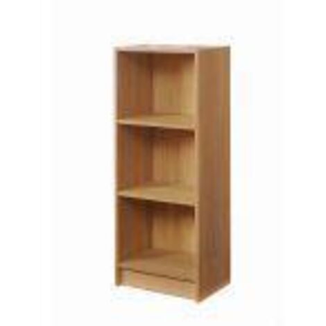Beech Medium Narrow Bookcase With Adjustable Shelves In Multiple Colours