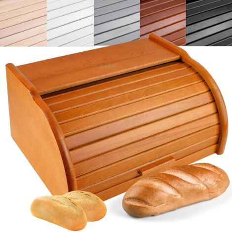 Beech Wood Bread Box Alder 38 x 28.5 x 17.5 cm