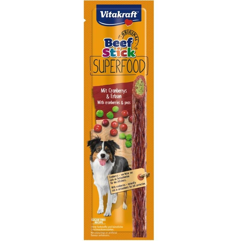 

Beef Stick Superfood, pea/cranb 25g - Vitakraft