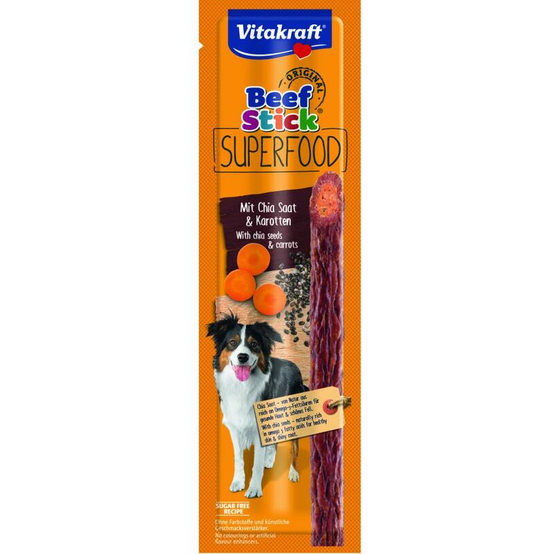 

Beef Stick Superfood carrot/chia 25g - Vitakraft
