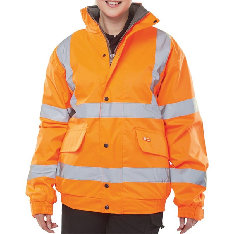 Beeswift High Visibility Fleece Lined Bomber Jacket Orange 6XL - CBJFLOR6XL