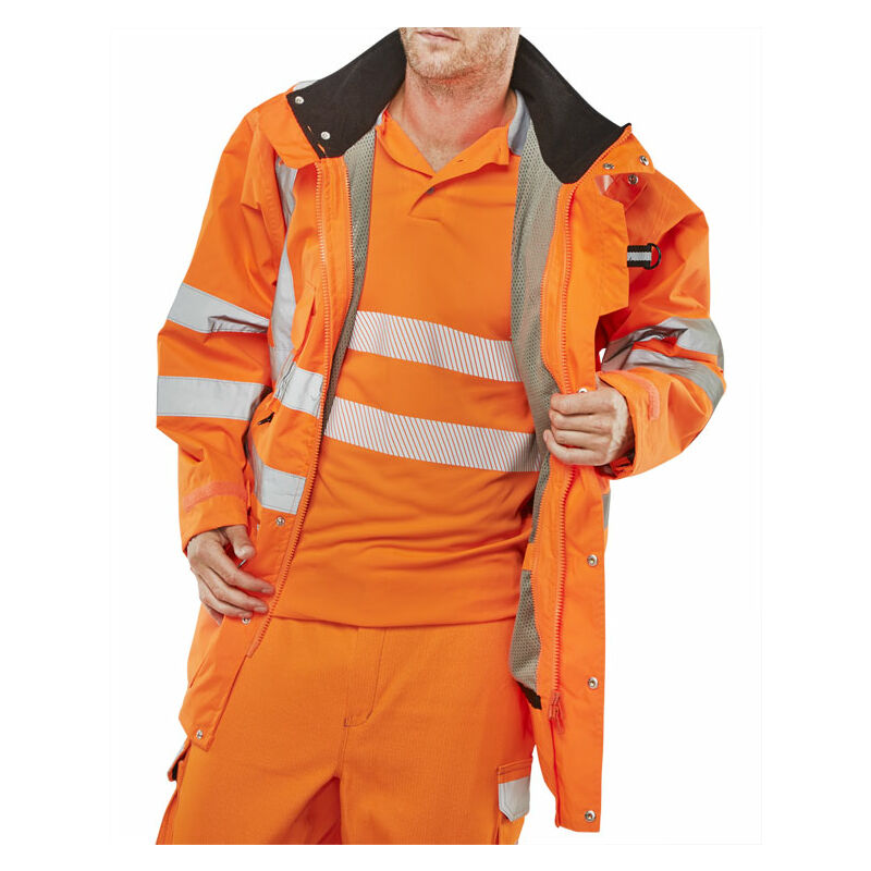 Elsener hi-vis 7-IN-1 jacket and bodywarmer waterproof orange s - Beeswift