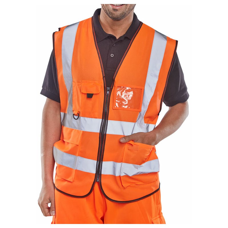 Executive vest l - Orange - Hi Vis - Orange - Beeswift