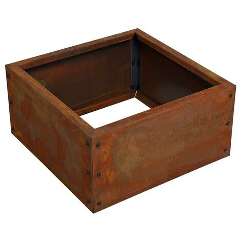 Beeteinfassung Beetumrandung Hochbeet 50x50x25 cm Edelrost Rost Cortenstahl