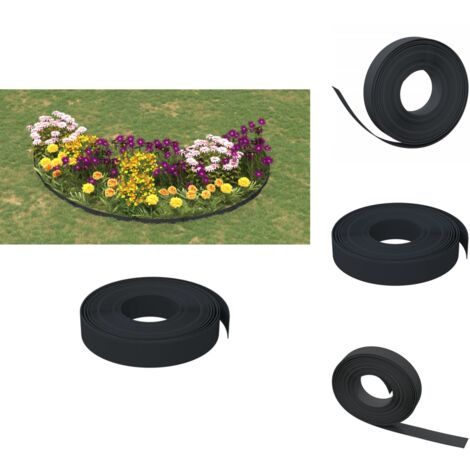 Beeteinfassungen - Living Rasenkante Schwarz 10 m 10 cm Polyethylen