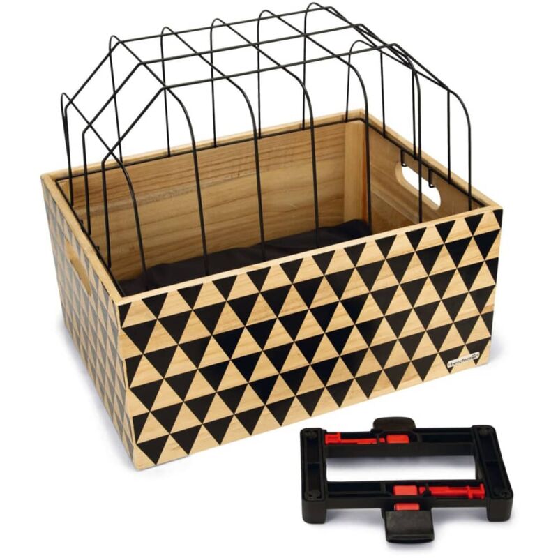

Cesta para bicicleta para perros de madera estampada - Negro - Beeztees