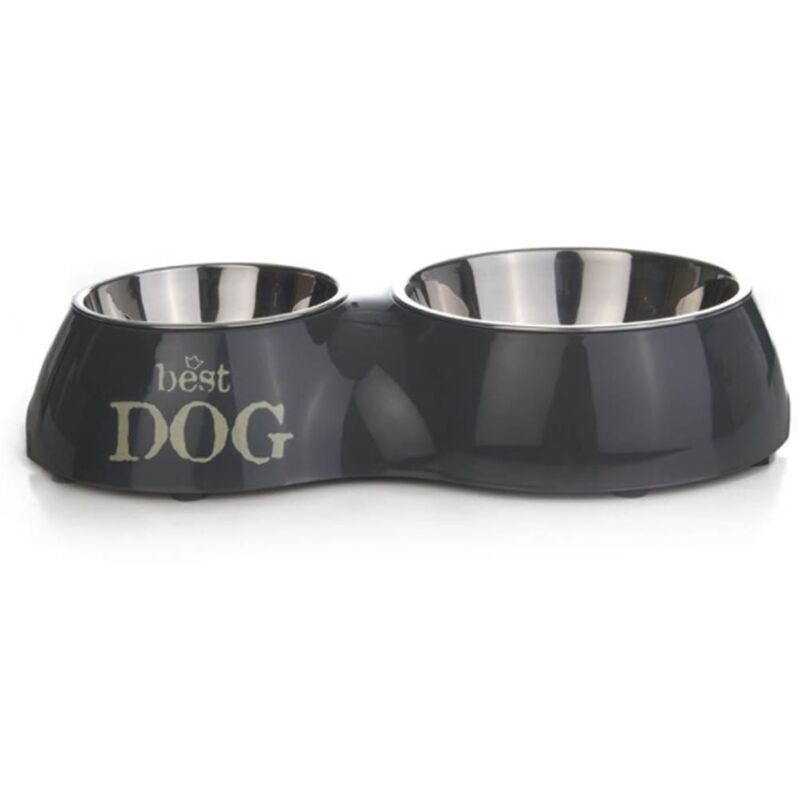 

Cuenco doble para perros Best Dog 510 ml 31x17.5 cm 650395 - Gris - Beeztees
