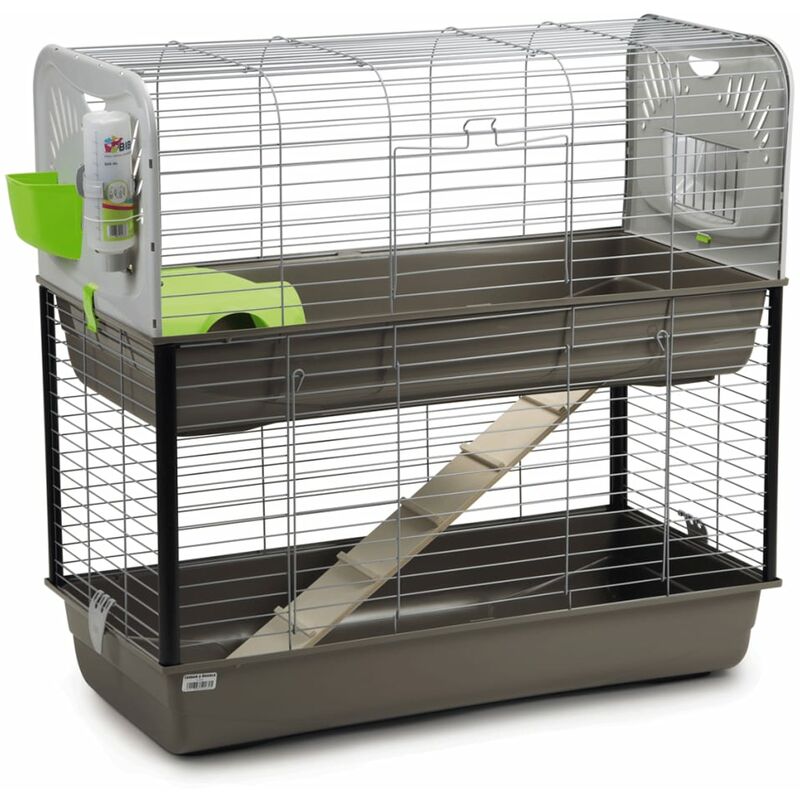 

Jaula de conejos Caesar 3 Double 100x50x97 cm 266888 - Gris - Beeztees
