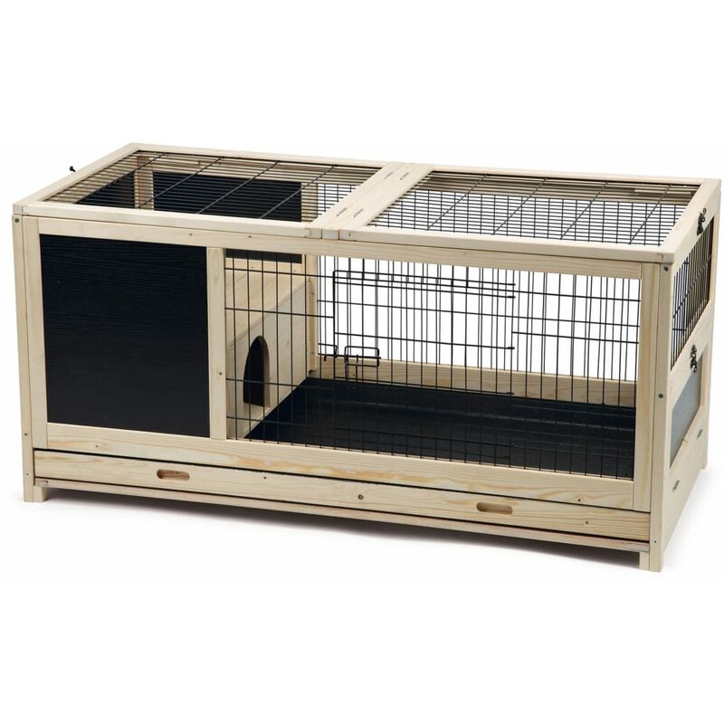 

Beeztees Jaula de conejos para interior Jez madera 116x54x55,5 cm - Beige
